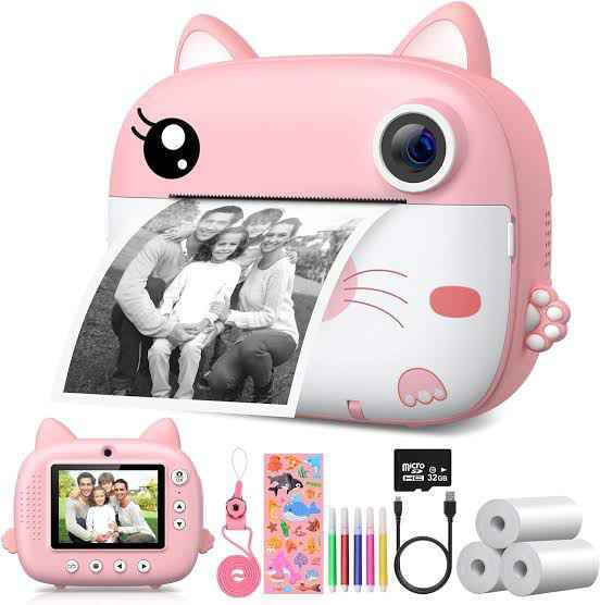 Kids Instant Print Camera - 2.5K Digital Video Camera for Kids with Instant Print功能