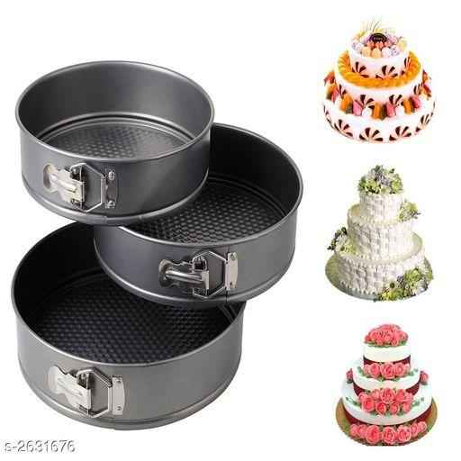 Aluminum Round Cake Pans Set - 6", 7" & 8" Inch Tier Baking Pans (2.2" Deep)