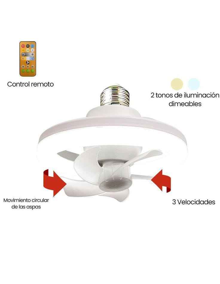 Acrylic Ceiling Fan with Led Light, Remote Control, Oscillating Fan, Socket Fan Light for Kitchen/Bathroom/Bedroom/Home Office