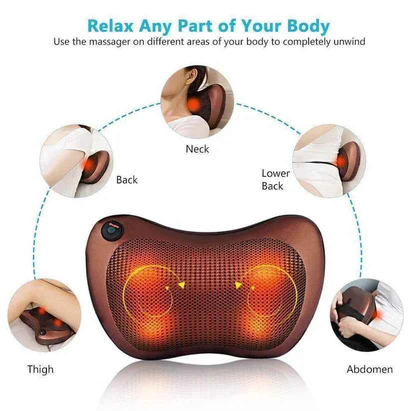Cervical Massage Pillow - Electric Neck, Shoulder, and Head Massager for Home and Car Use
